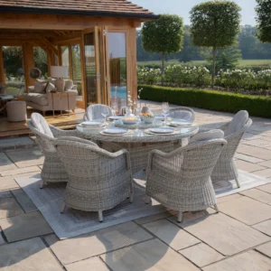 Oxford 6 Seat Round Dining Set