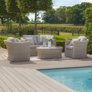 Alternative view of Oxford 2 Seat Rattan Sofa Set - Ceramic Glass