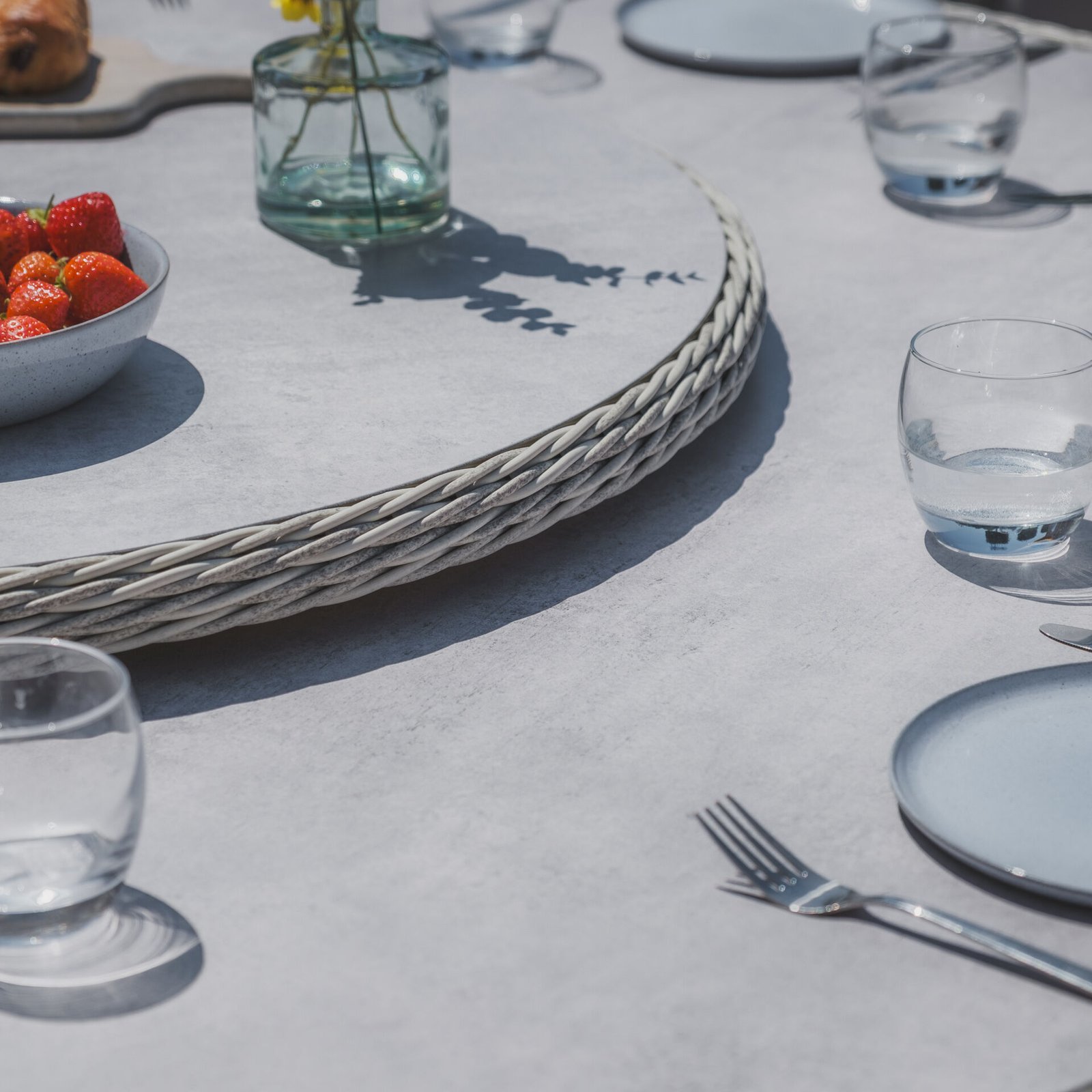 Oxford 8 Seat Round Dining Set - Ceramic Glass - Image 5