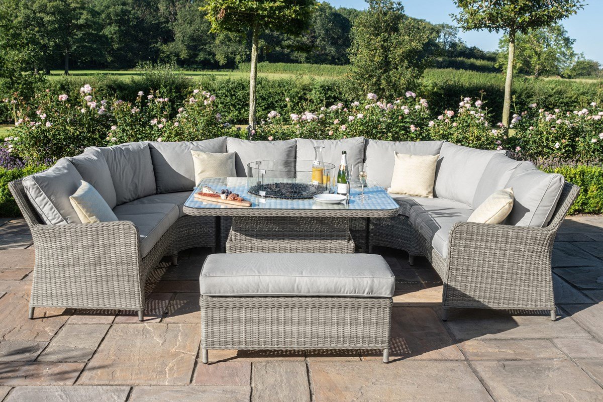 Oxford Royal U Shaped Sofa Set With Fire Pit