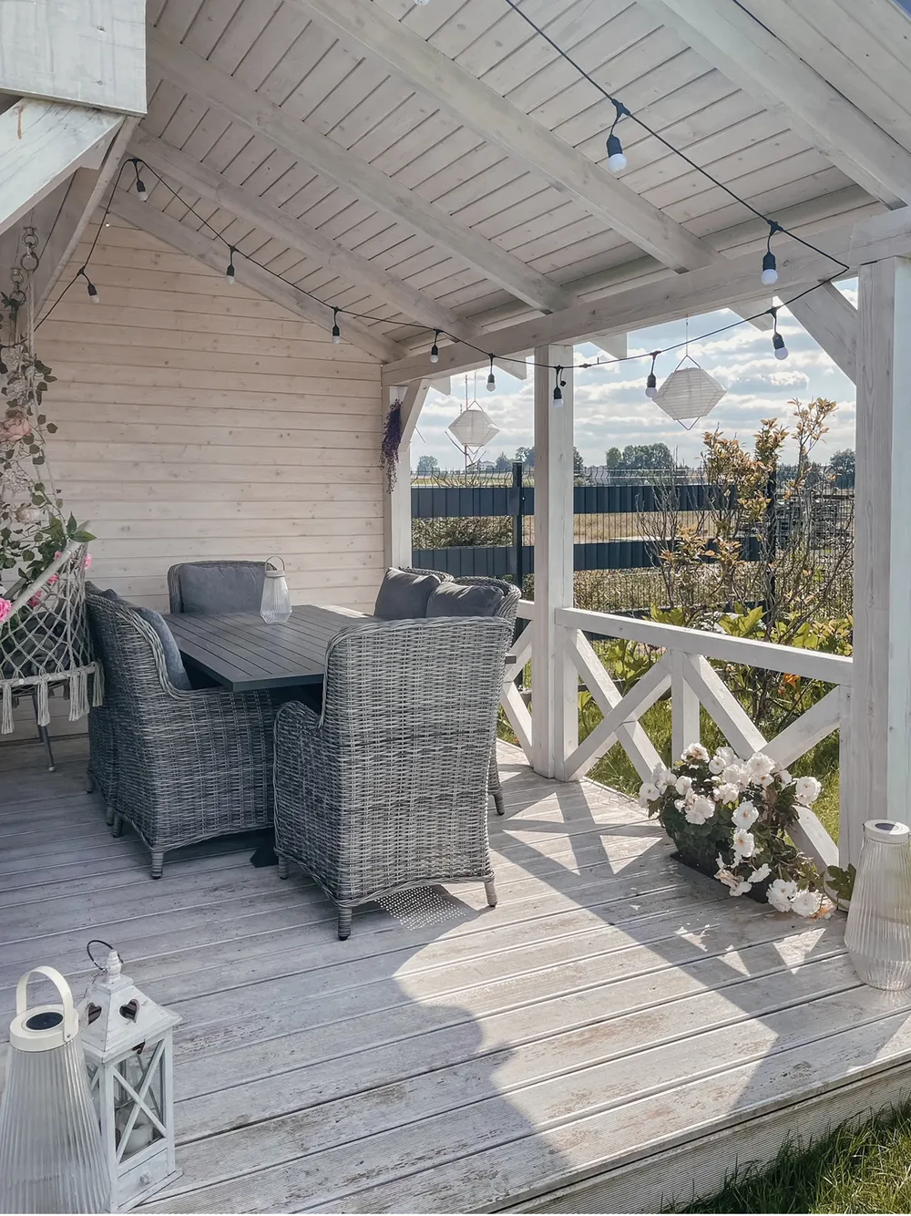 A Garden Dining Set 6 Seater CASCAIS with Cushions PE Rattan Grey - Image 6